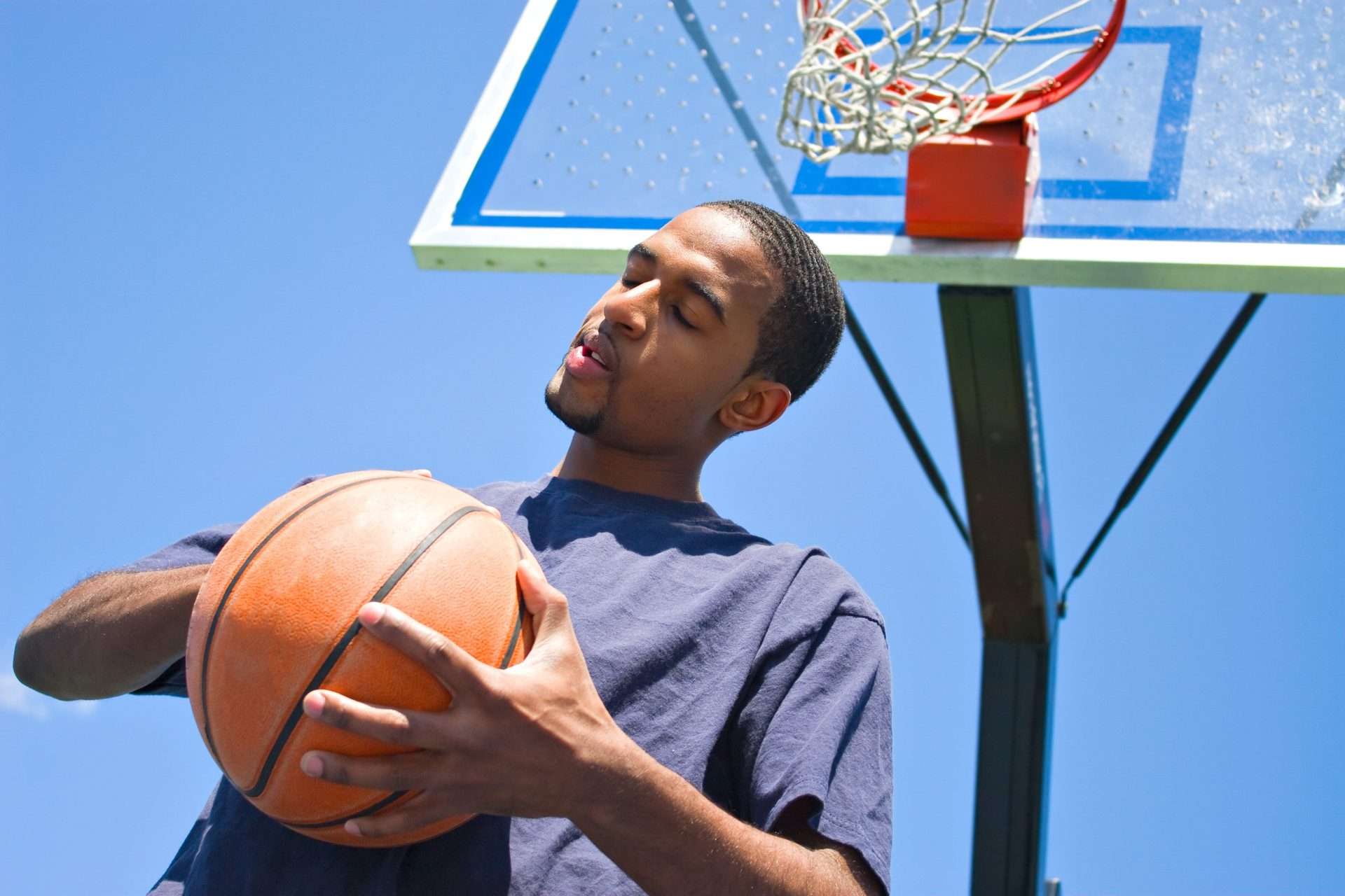 frustrated basketball player